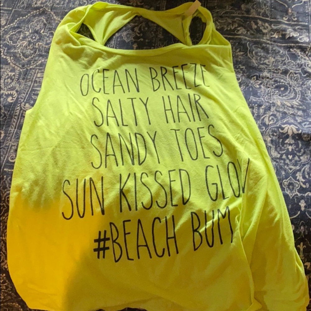 Oversized beach bum tank